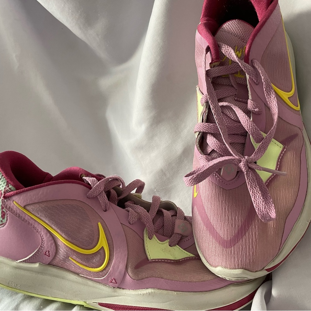 Nike Women's Pink and Yellow Athletic Shoes - Picture 1 of 4